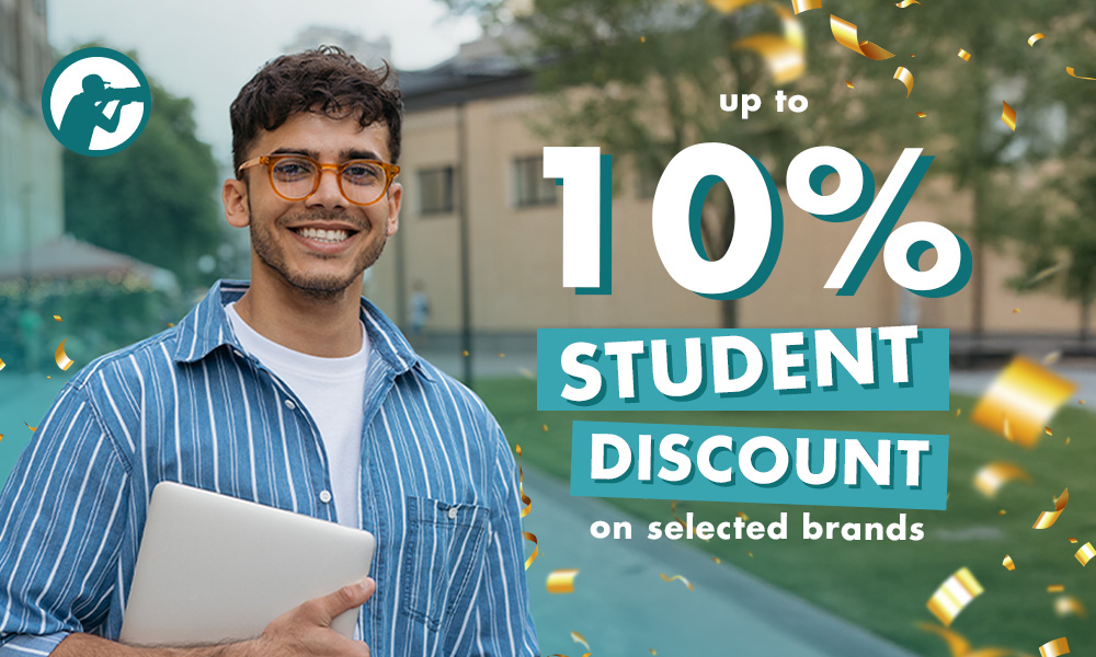 10% Student discount on camera gear