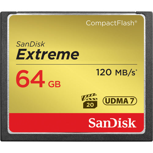 SanDisk 800x 64GB Extreme CF Memory Card (120MB/s)