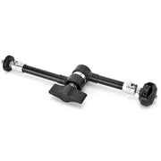 Camera stabilizer with two extendable arms on a white background