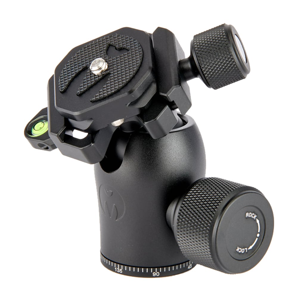 3 Legged Thing AirHed Pro Ball Head with twist clamp in matte black for professional photography and video stability.