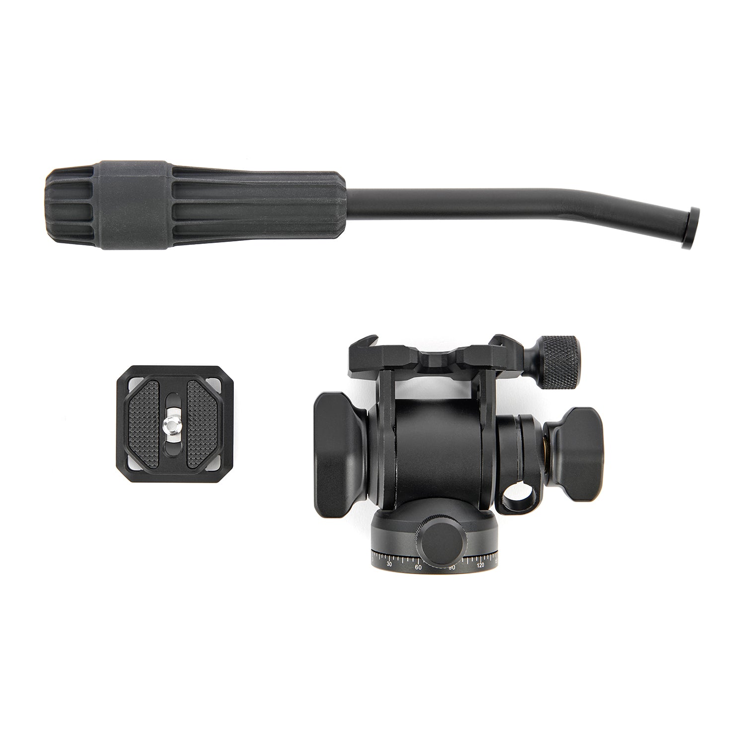 3 Legged Thing AirHed Trinity pan and tilt head, compact and versatile, ideal for video, panoramas, and birding.