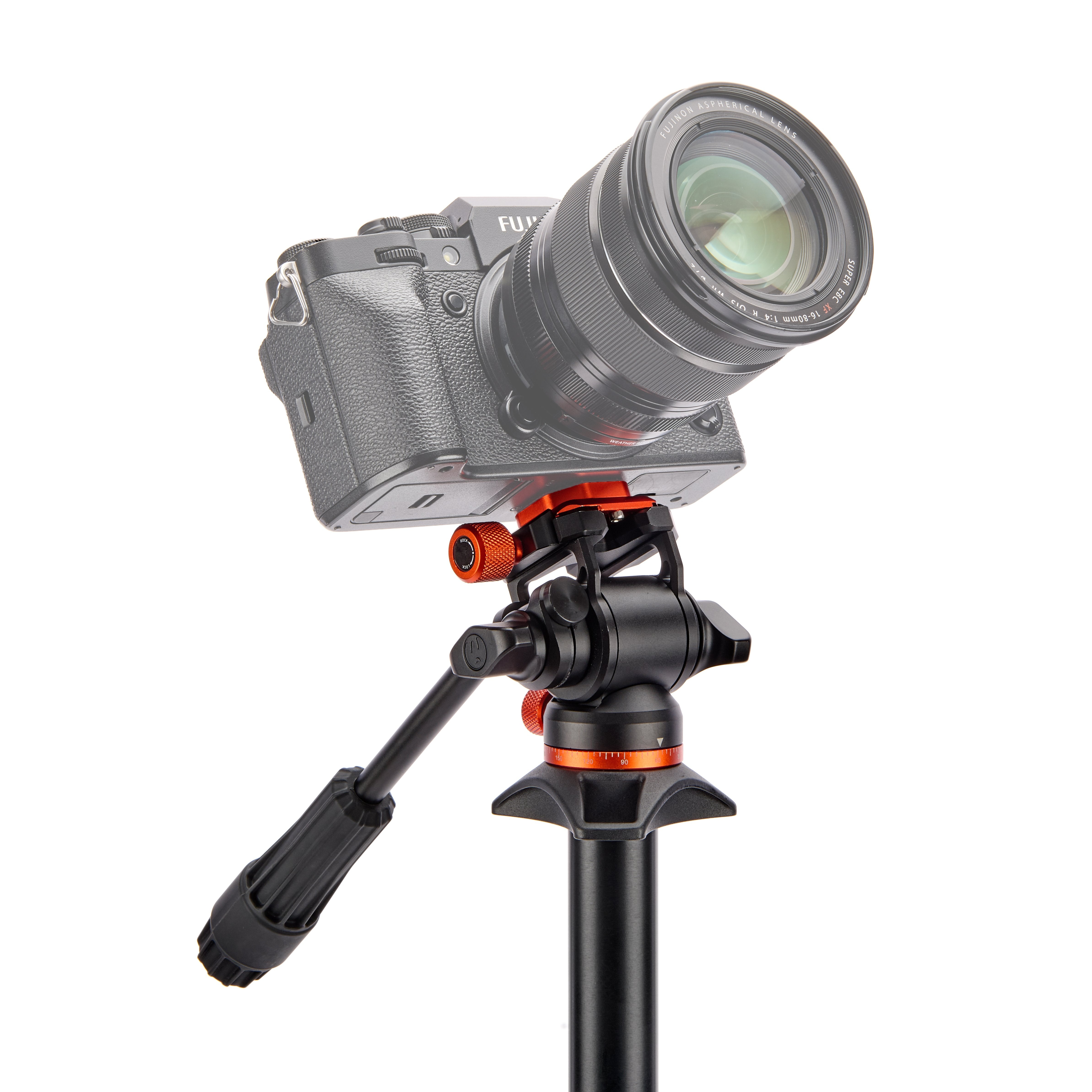3 Legged Thing AirHed Trinity Pan & Tilt Head (Lava) with 360˚ panning and 170˚ tilt, supports up to 5 kg