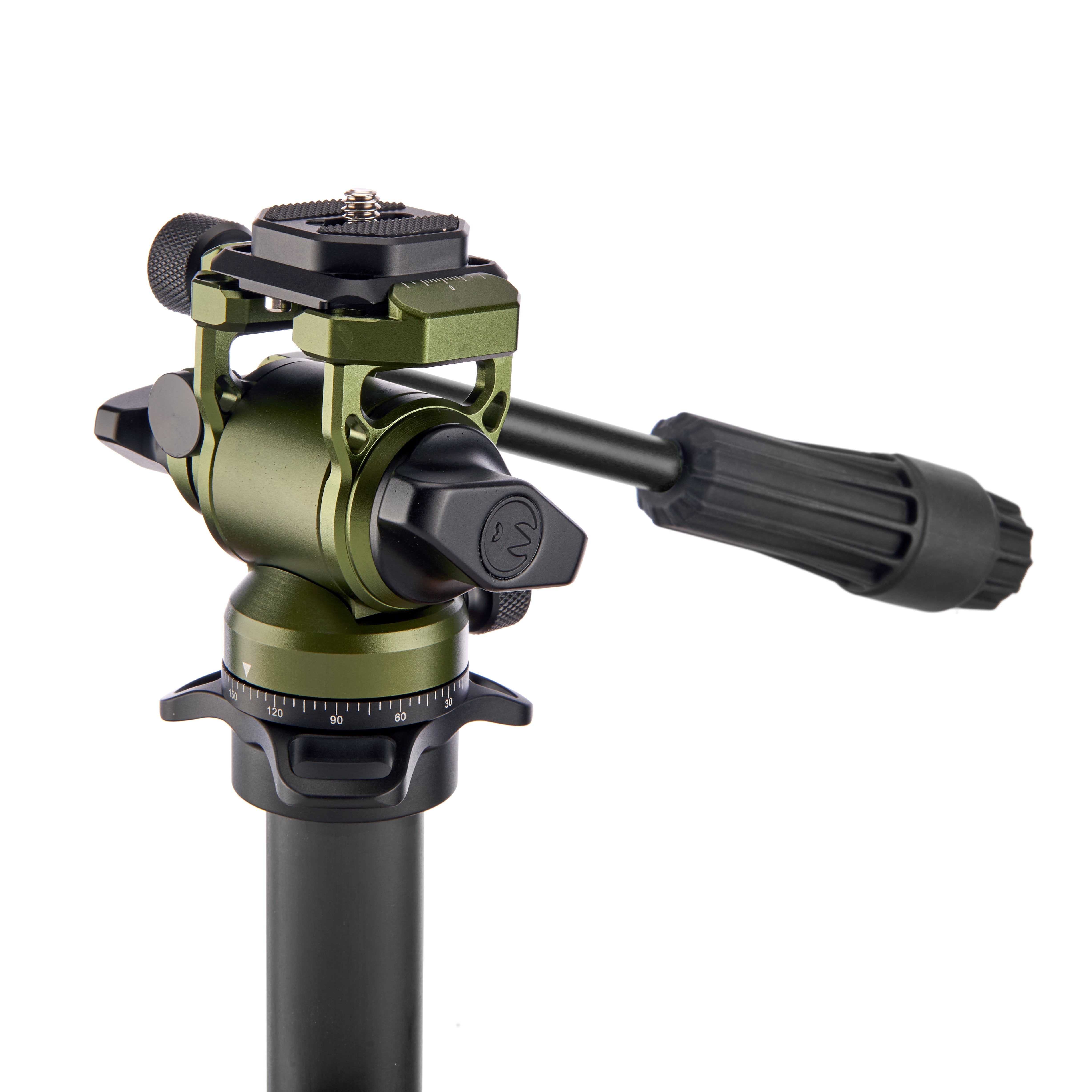 3 Legged Thing AirHed Trinity pan and tilt head, compact and versatile, ideal for video, panoramas, and birding.