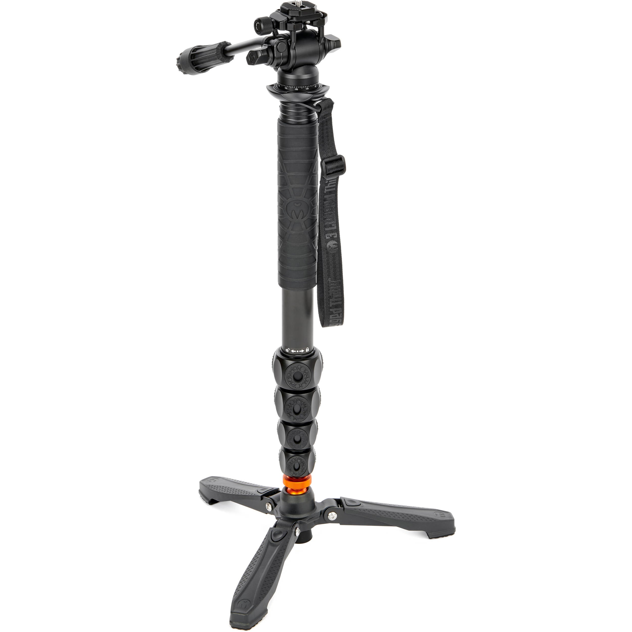 3 Legged Thing Alana Monopod Superkit in Black – complete, durable monopod setup with foot stabiliser and accessories for pro-level support.