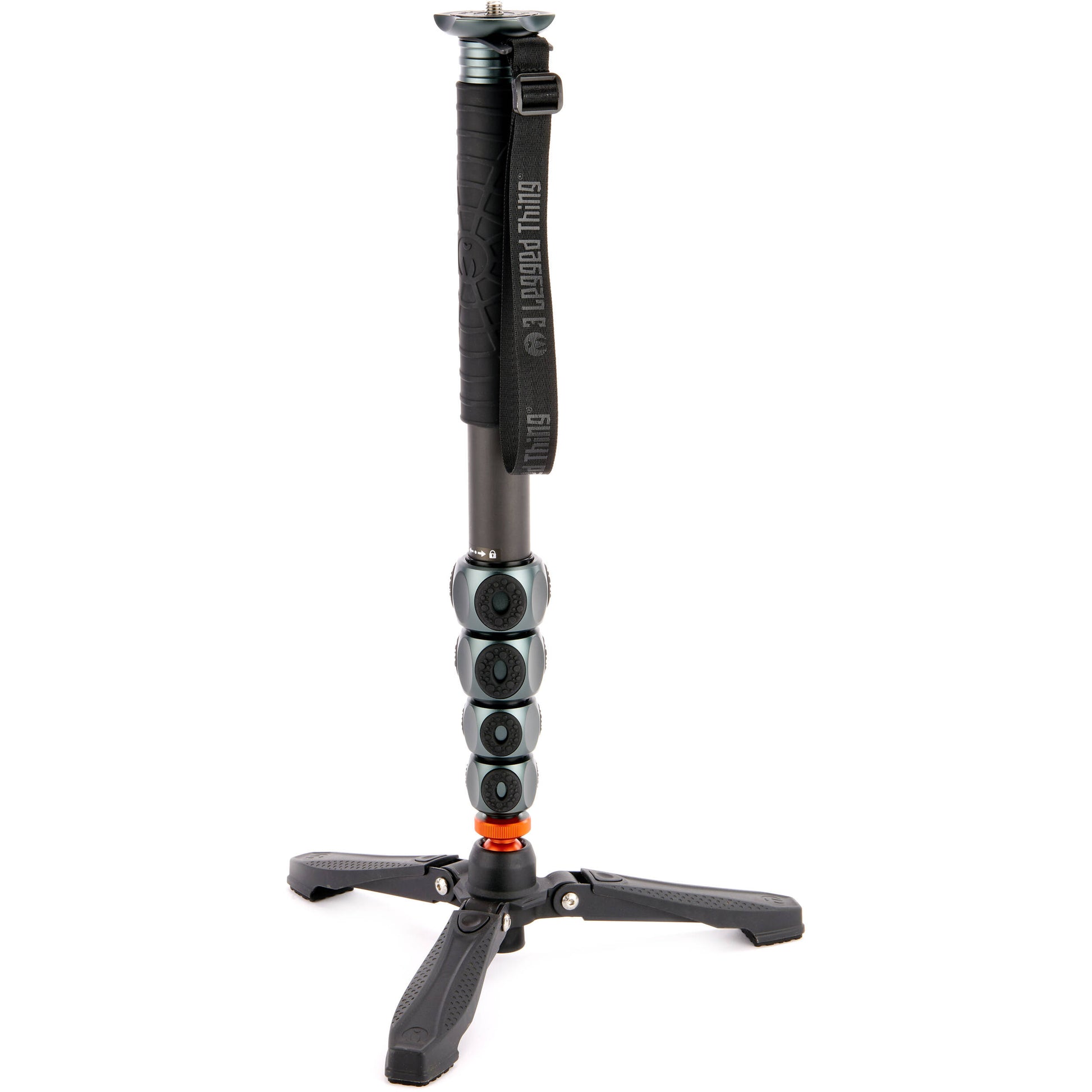 3 Legged Thing Alana Monopod Superkit in grey with carbon fibre build, ball head, and accessories for stable photography and video.