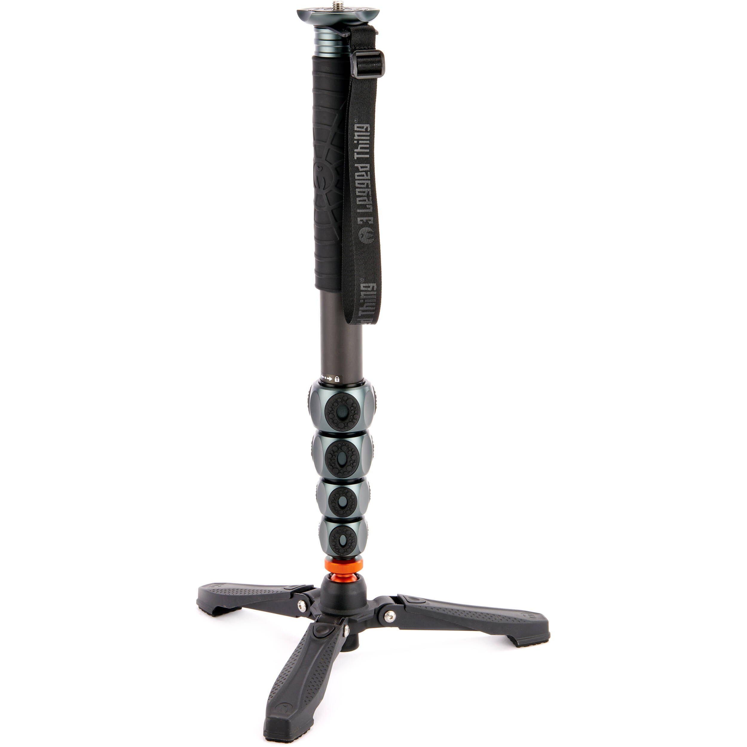 3 Legged Thing Alana Monopod Superkit in grey with carbon fibre build, ball head, and accessories for stable photography and video.