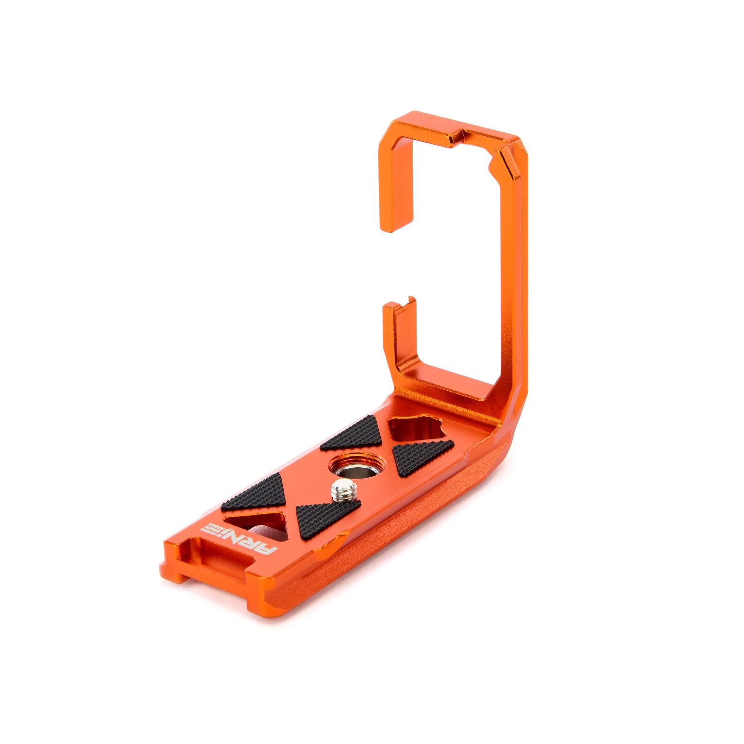The Arca-Swiss compatible Arnie L-bracket fits various Sony cameras, providing access to battery doors, side ports and tilting screen.