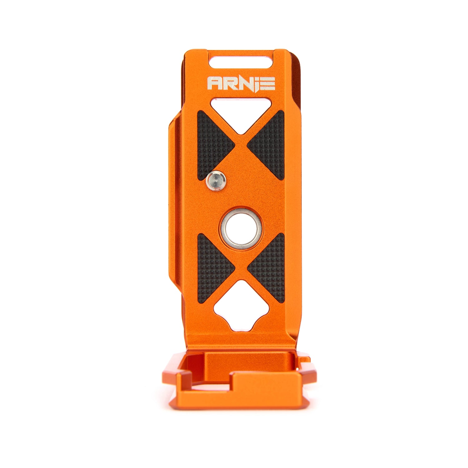 The Arca-Swiss compatible Arnie L-bracket fits various Sony cameras, providing access to battery doors, side ports and tilting screen.