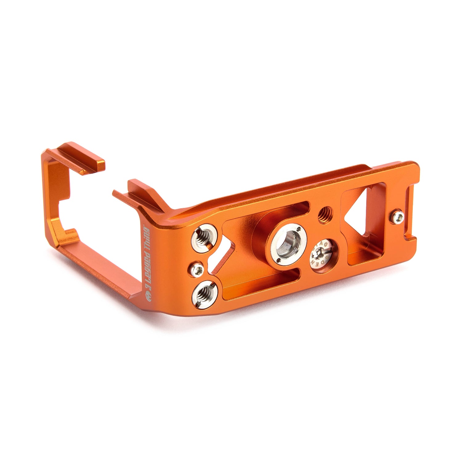 The Arca-Swiss compatible Arnie L-bracket fits various Sony cameras, providing access to battery doors, side ports and tilting screen.