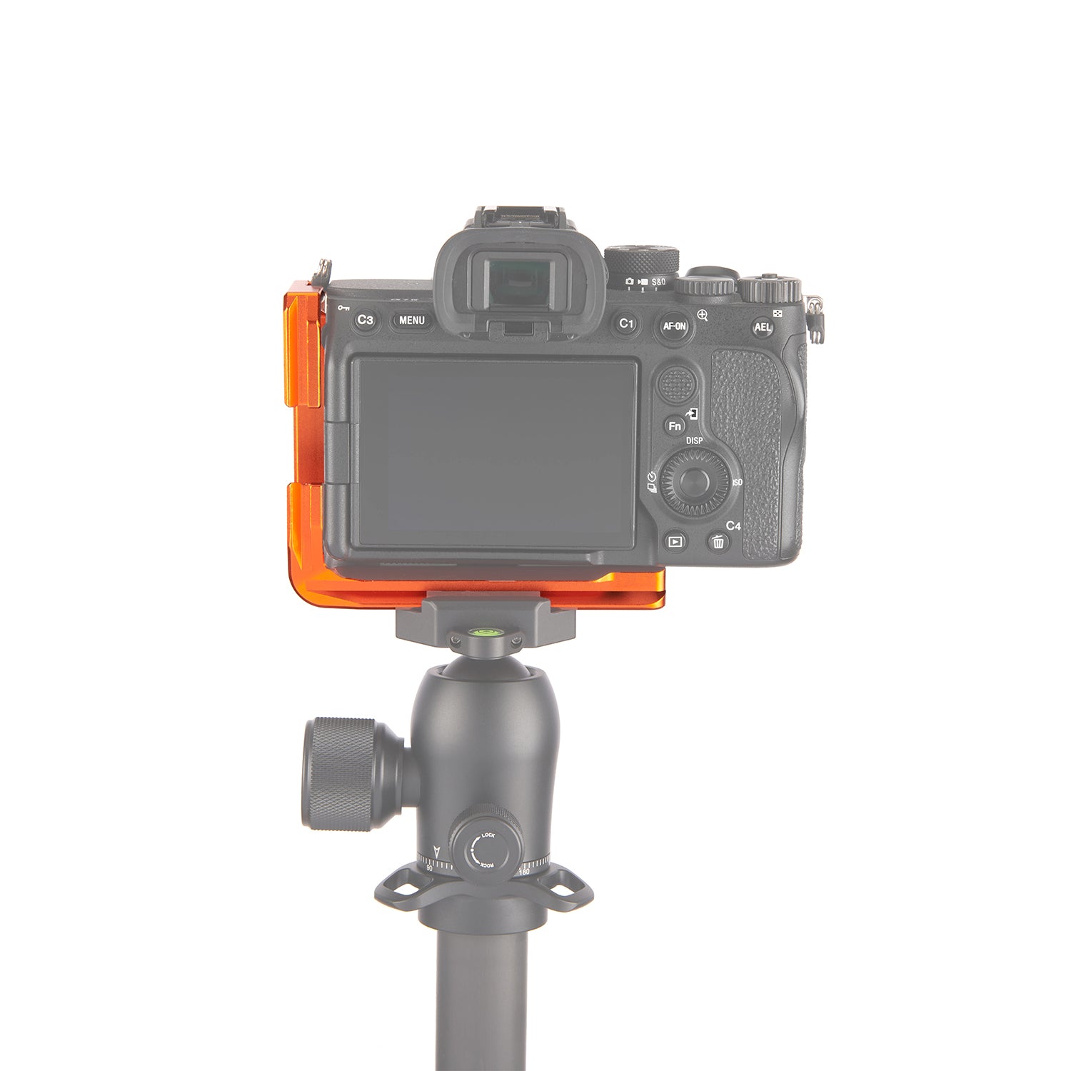 The Arca-Swiss compatible Arnie L-bracket fits various Sony cameras, providing access to battery doors, side ports and tilting screen.
