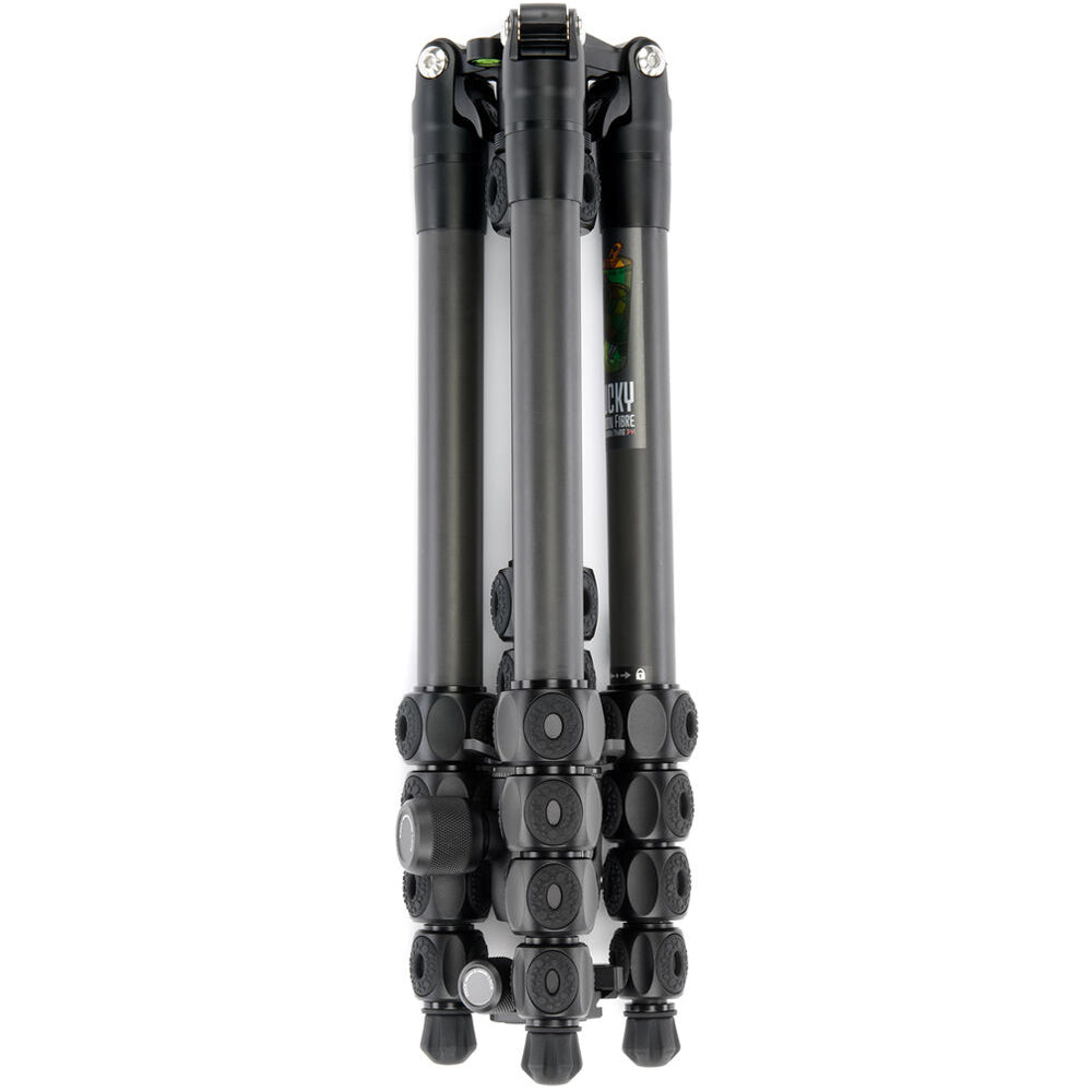 Black tripod on a white background