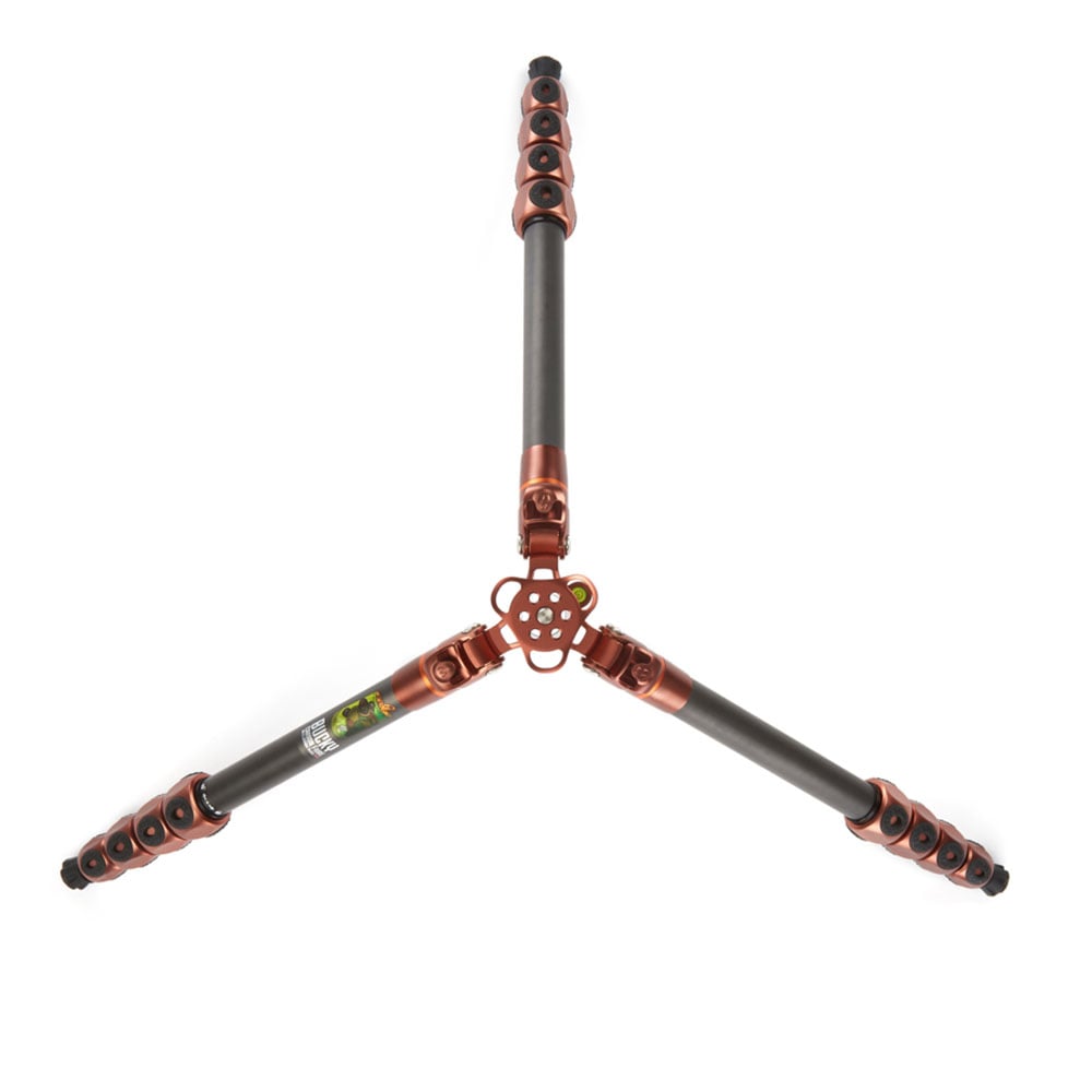 Metallic tripod stand with decorative elements on a white background