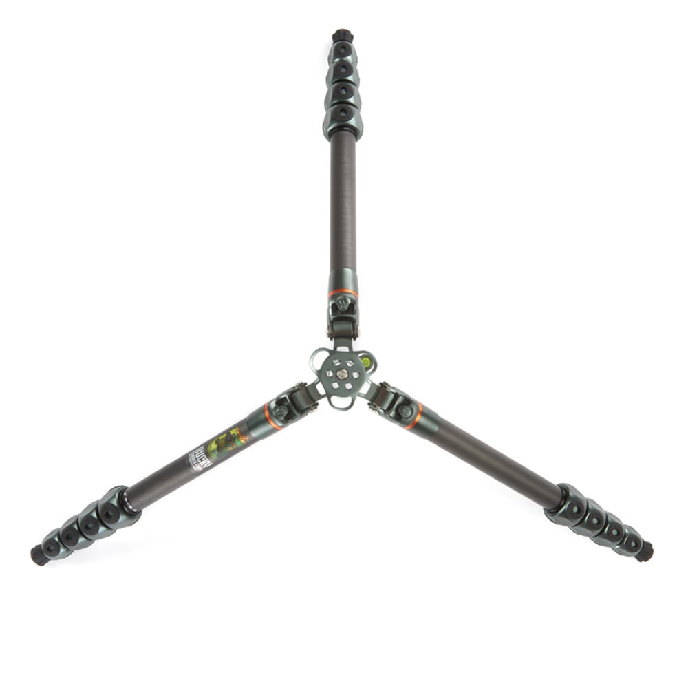 Camera tripod on a white background