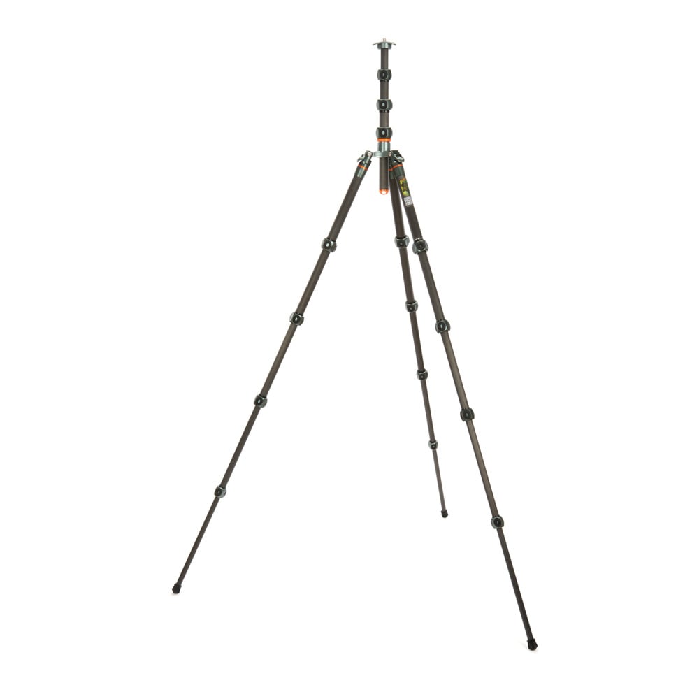 Black tripod on a white background