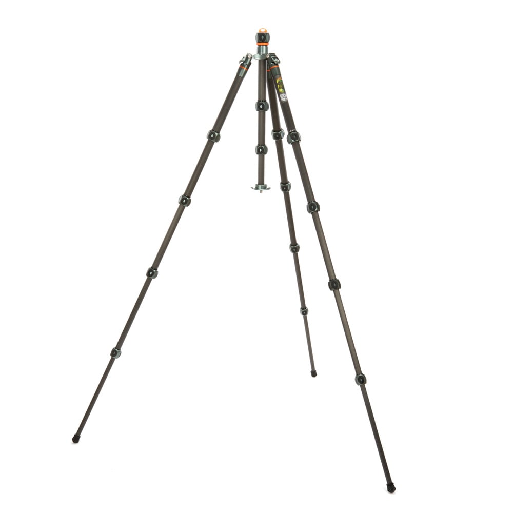 Black tripod on a white background