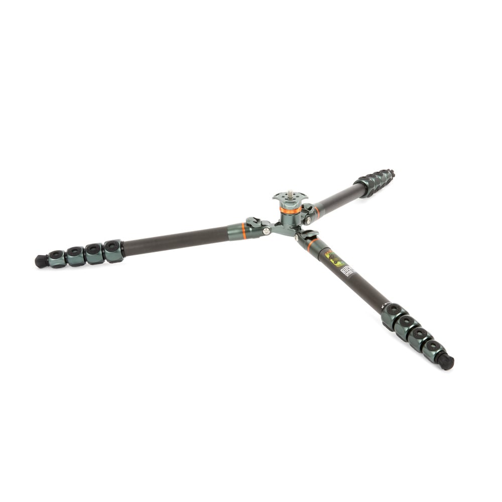 Camera tripod on a white background