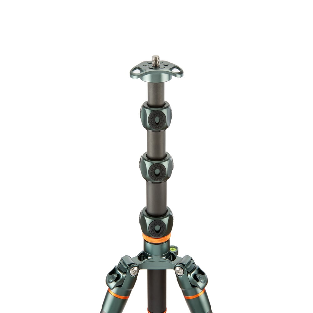 Camera tripod on a white background