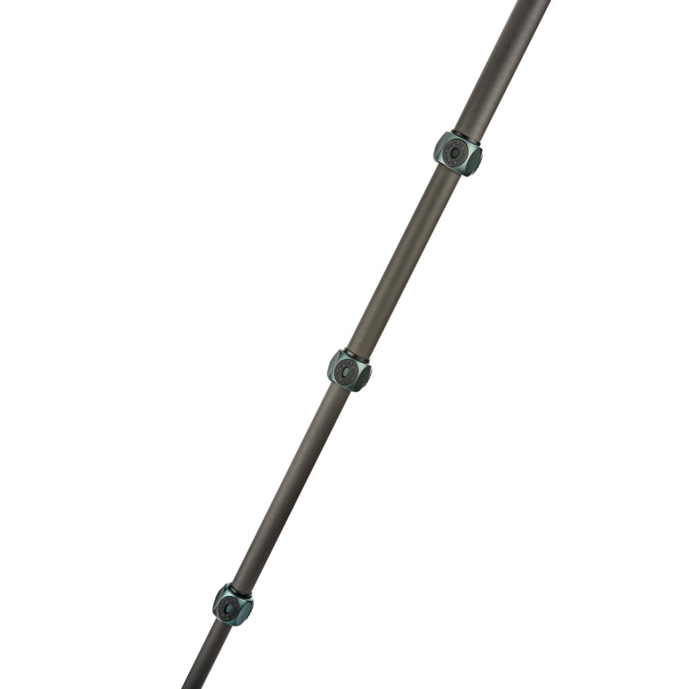 Collapsible metal rod on a white background