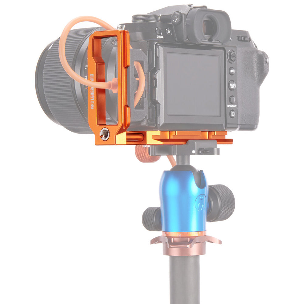 3 Legged Thing Gracy L-Bracket for Fujifilm GFX 100S and 50S II with Arca-Swiss compatibility and cable management.