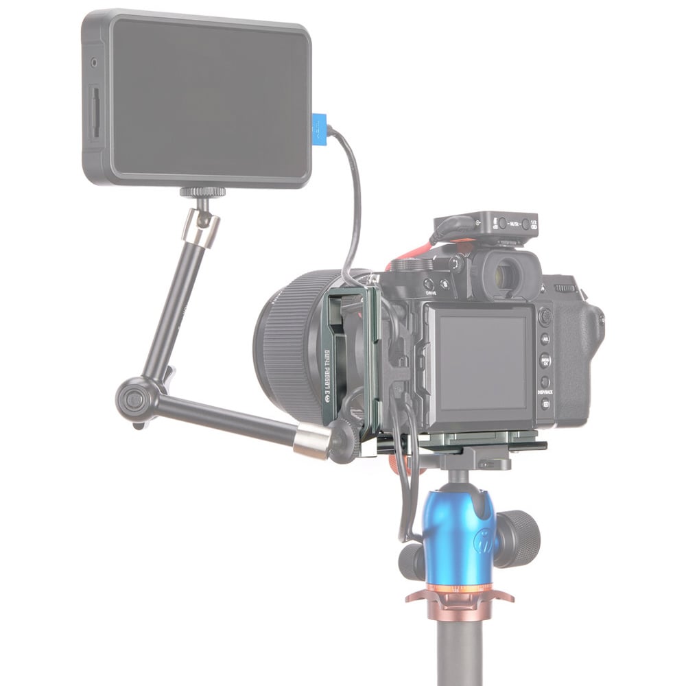 3 Legged Thing Gracy L-Bracket for Fujifilm GFX 100S and 50S II with Arca-Swiss compatibility and cable management.