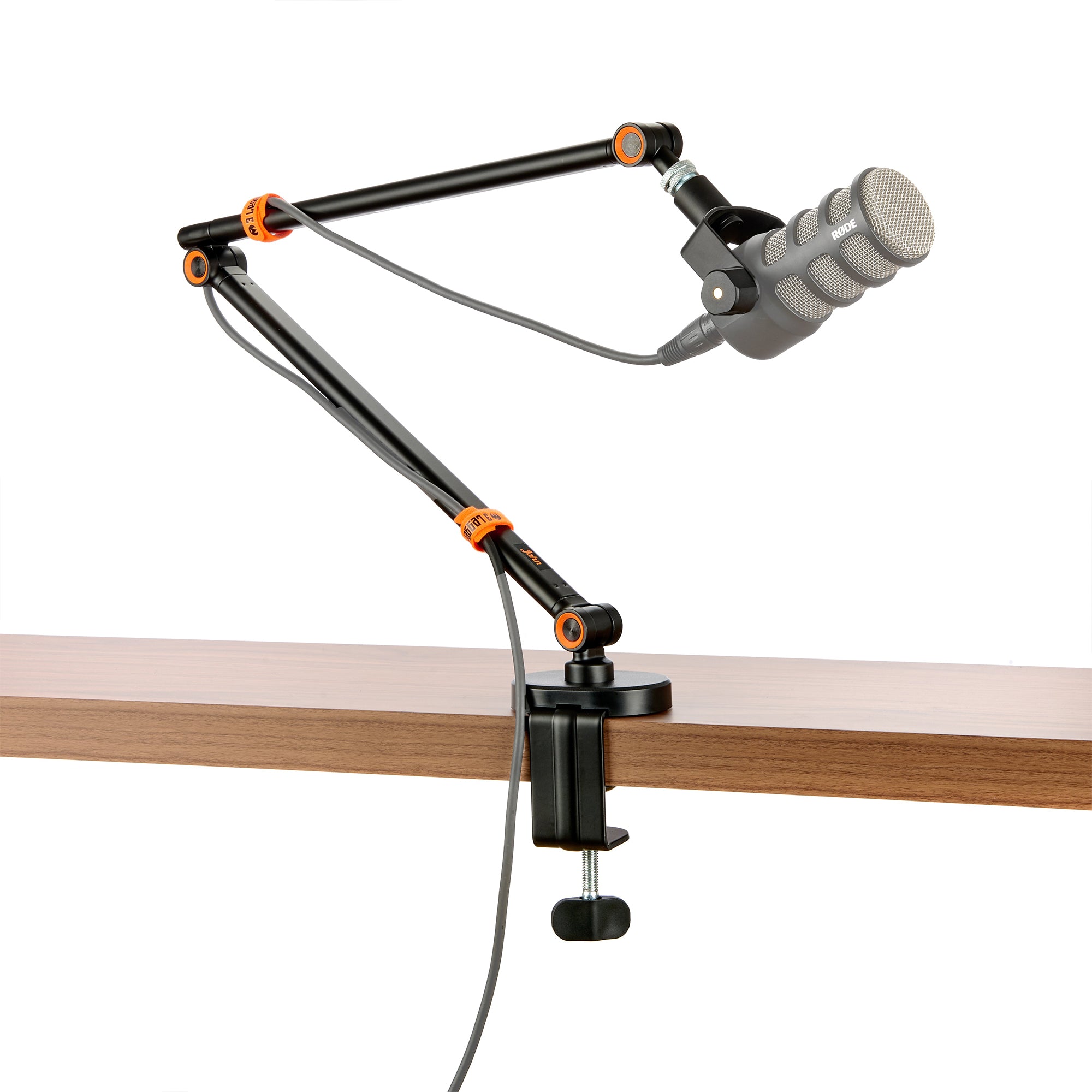 The John Microphone Arm offers compact versatility, 360˚ rotation, and sturdy support for microphones up to 1 kg, perfect for content creators.