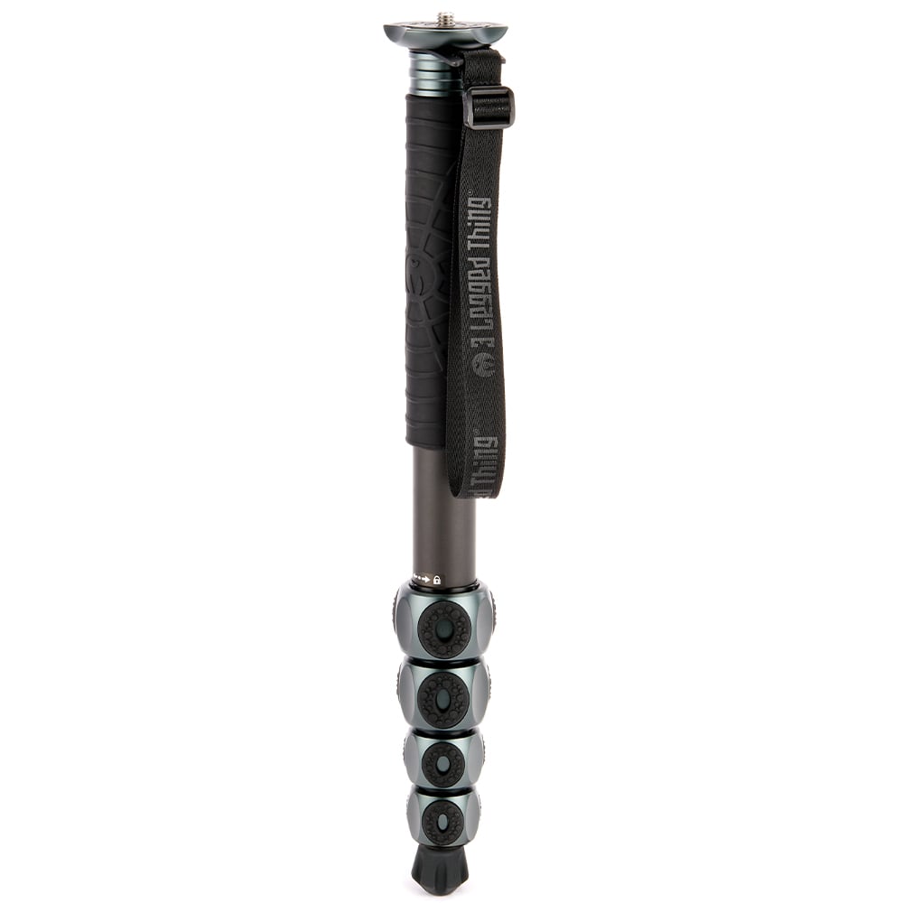 3 Legged Thing Legends Alana Carbon Fibre Monopod in Grey – ultra-light, durable and ideal for dynamic shooting situations.