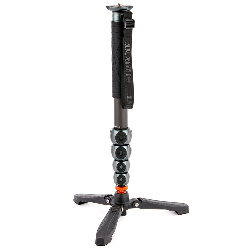 3 Legged Thing Alana Monopod with Docz Foot Stabiliser in Grey – a lightweight yet durable support system ideal for run-and-gun photography and videography.