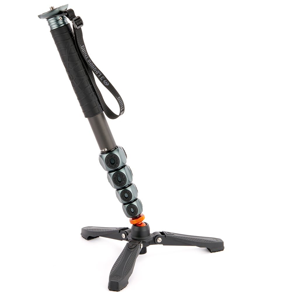 3 Legged Thing Alana Monopod with Docz Foot Stabiliser in Grey – a lightweight yet durable support system ideal for run-and-gun photography and videography.