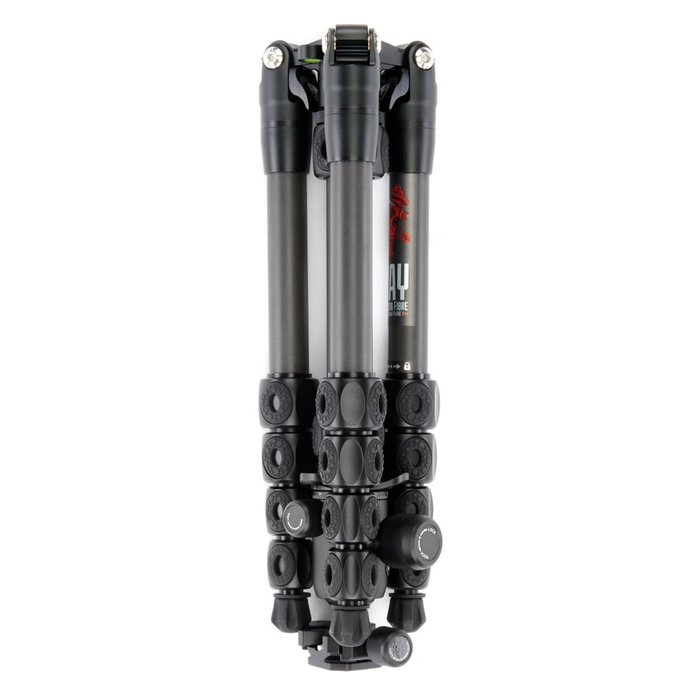 Black tripod on a white background