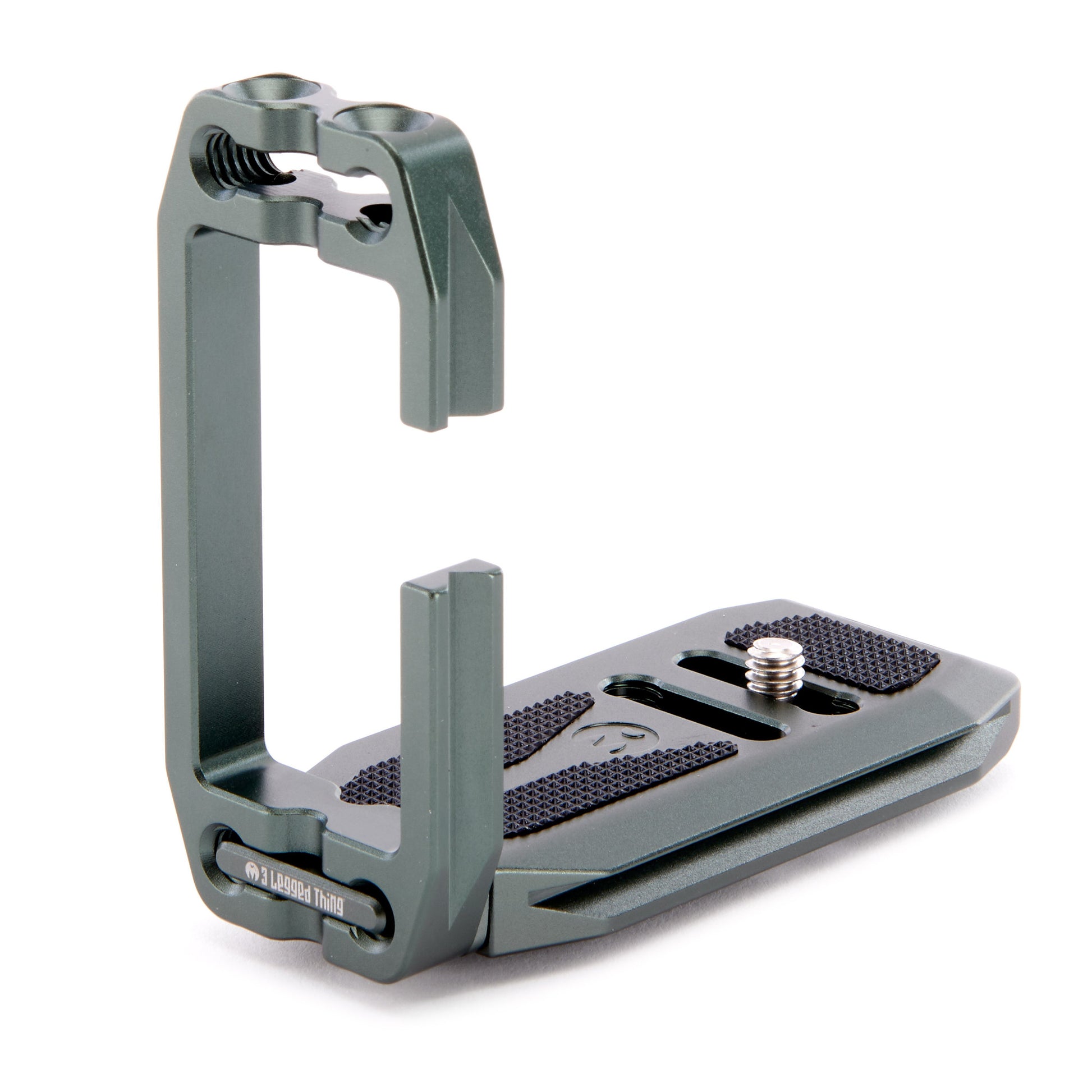 Camera accessory with a gray finish on a white background