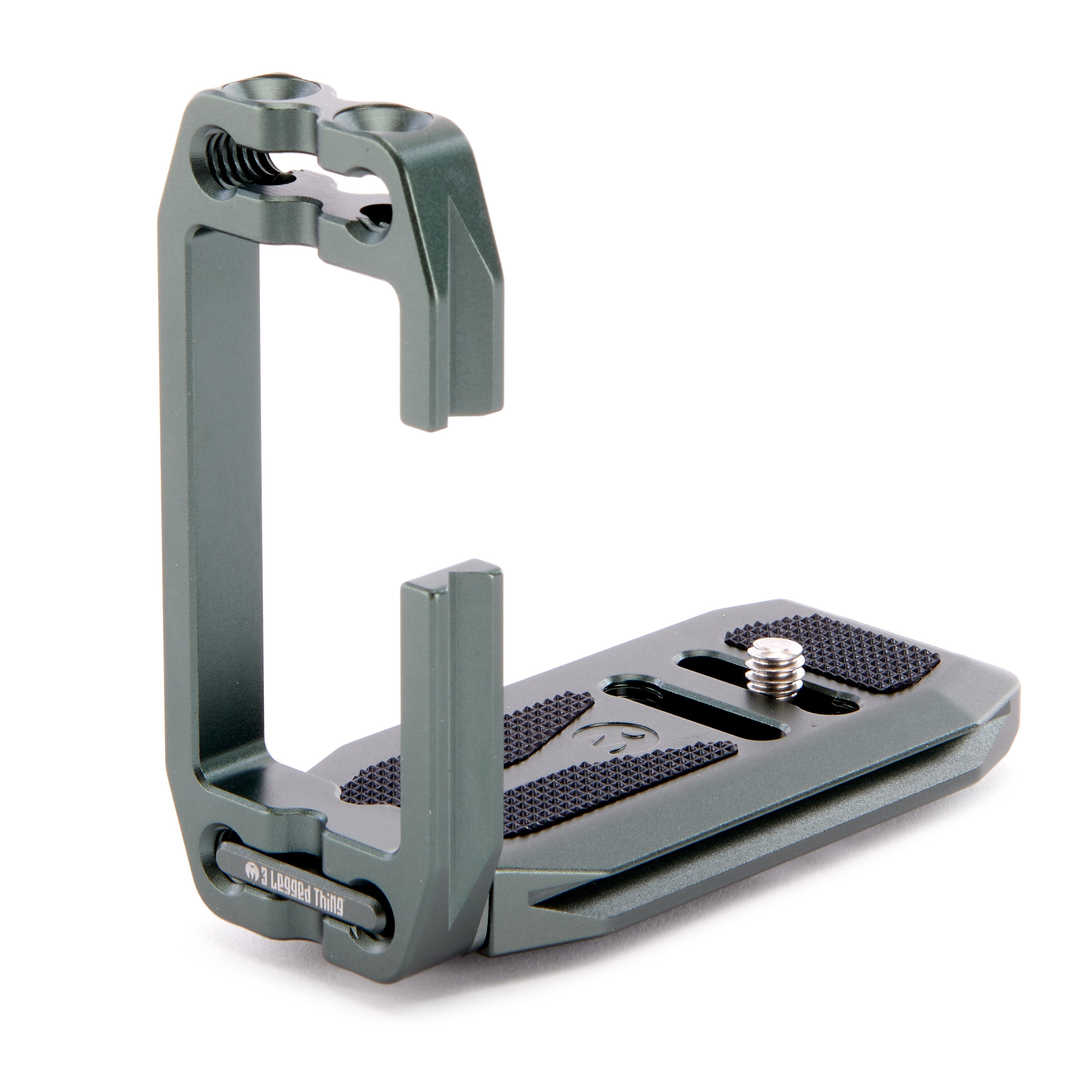 Camera accessory with a gray finish on a white background