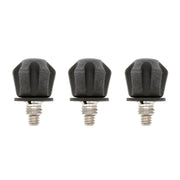 Three‑Legged‑Thing Little Bootz 3‑pack in black rubber, protective feet covers for tripod leg spikes.