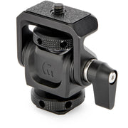The Monty 1 Mighty Mini Cold Shoe provides a secure ultra-compact pan and tilt solution to position cameras monitors microphones and LED lights precisely.
