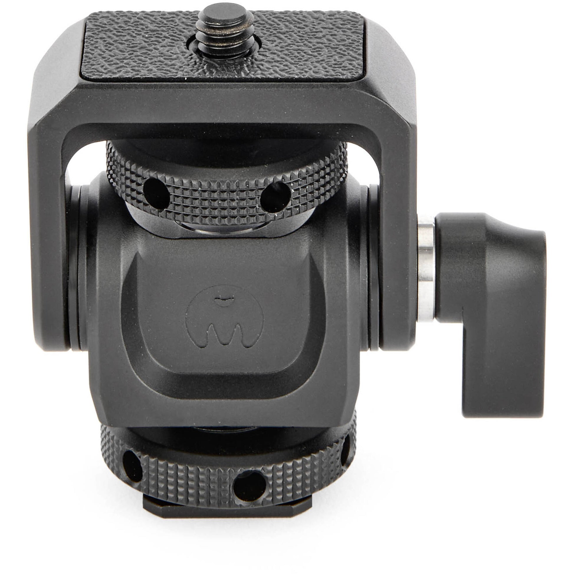 The Monty 1 Mighty Mini Cold Shoe provides a secure ultra-compact pan and tilt solution to position cameras monitors microphones and LED lights precisely.