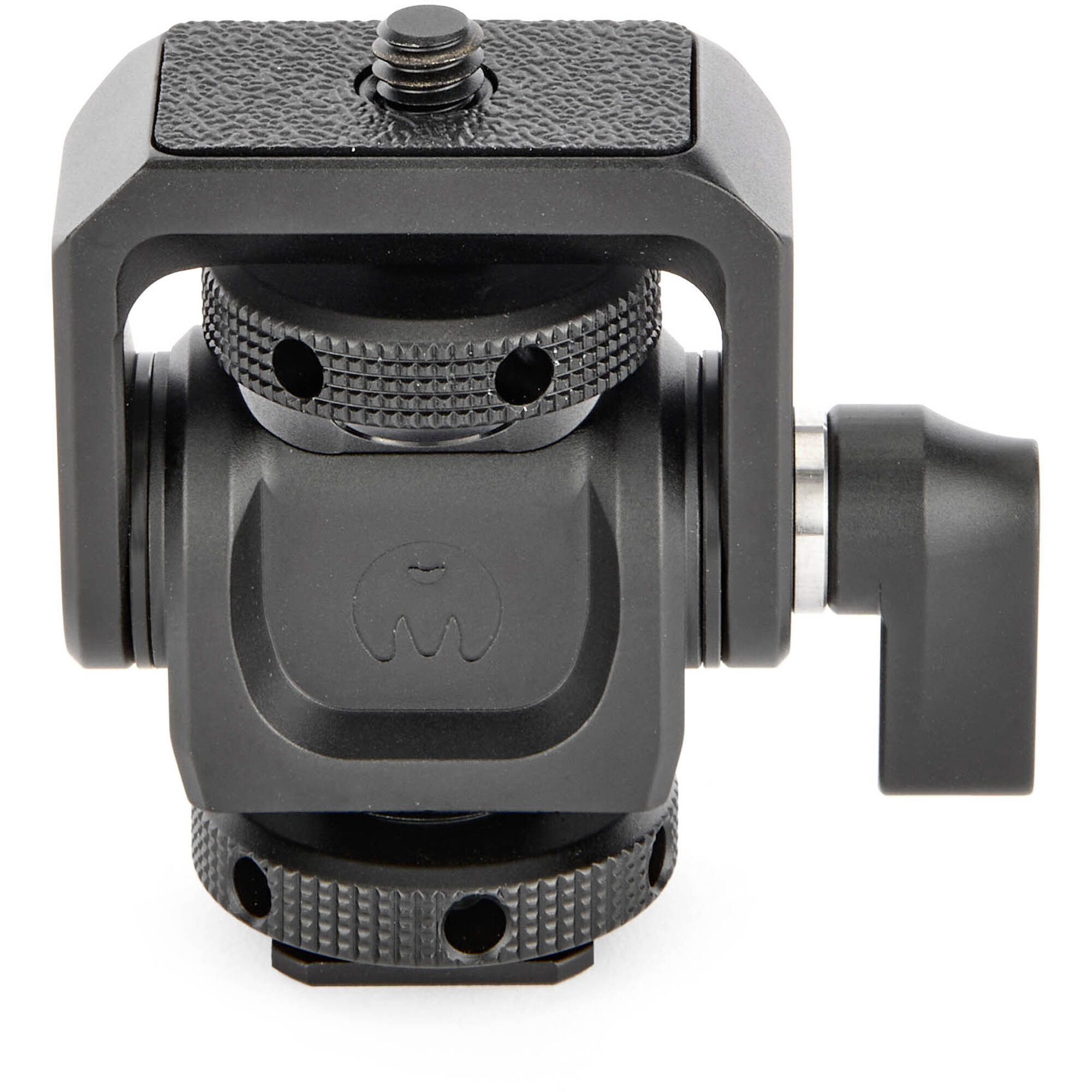 The Monty 1 Mighty Mini Cold Shoe provides a secure ultra-compact pan and tilt solution to position cameras monitors microphones and LED lights precisely.
