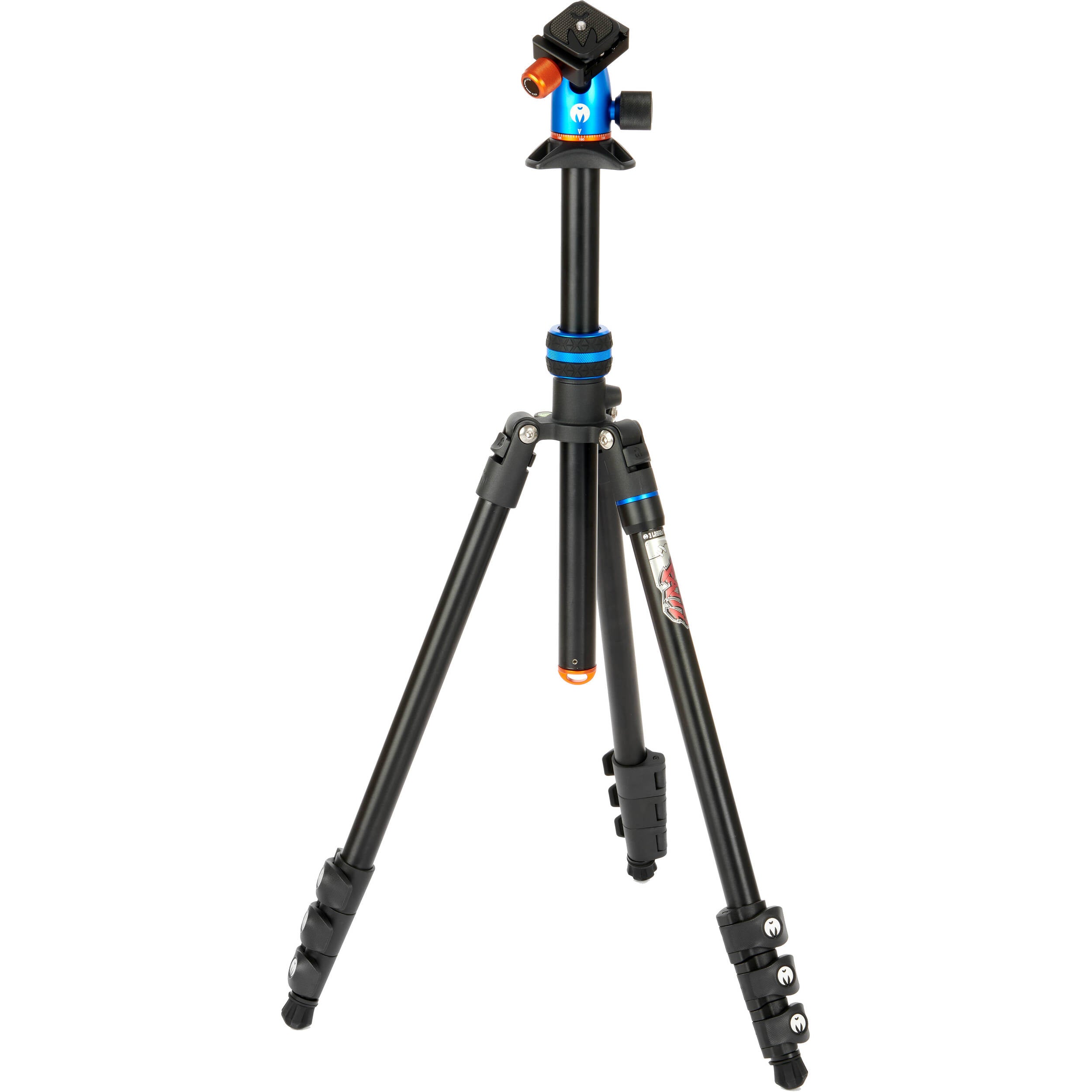 3 Legged Thing Punks Patti 2.0 Flip Lock Tripod in blue – magnesium alloy, 4-section legs with flip locks, AirHed Mini ball head, 10 kg load capacity, converts to monopod.