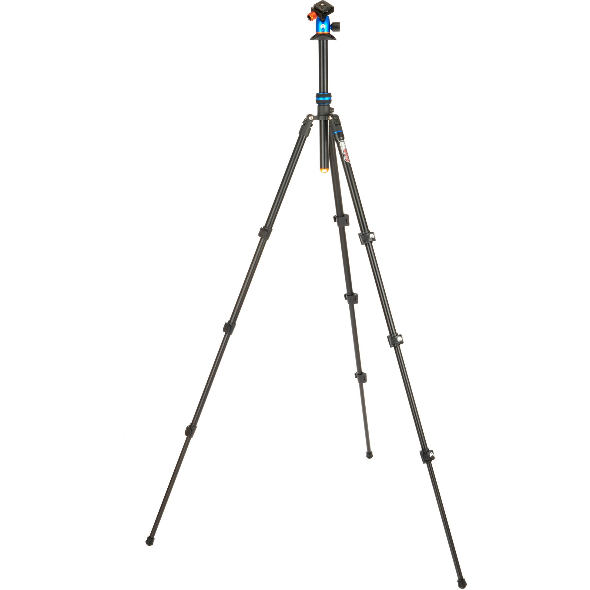 3 Legged Thing Punks Patti 2.0 Flip Lock Tripod in blue – magnesium alloy, 4-section legs with flip locks, AirHed Mini ball head, 10 kg load capacity, converts to monopod.