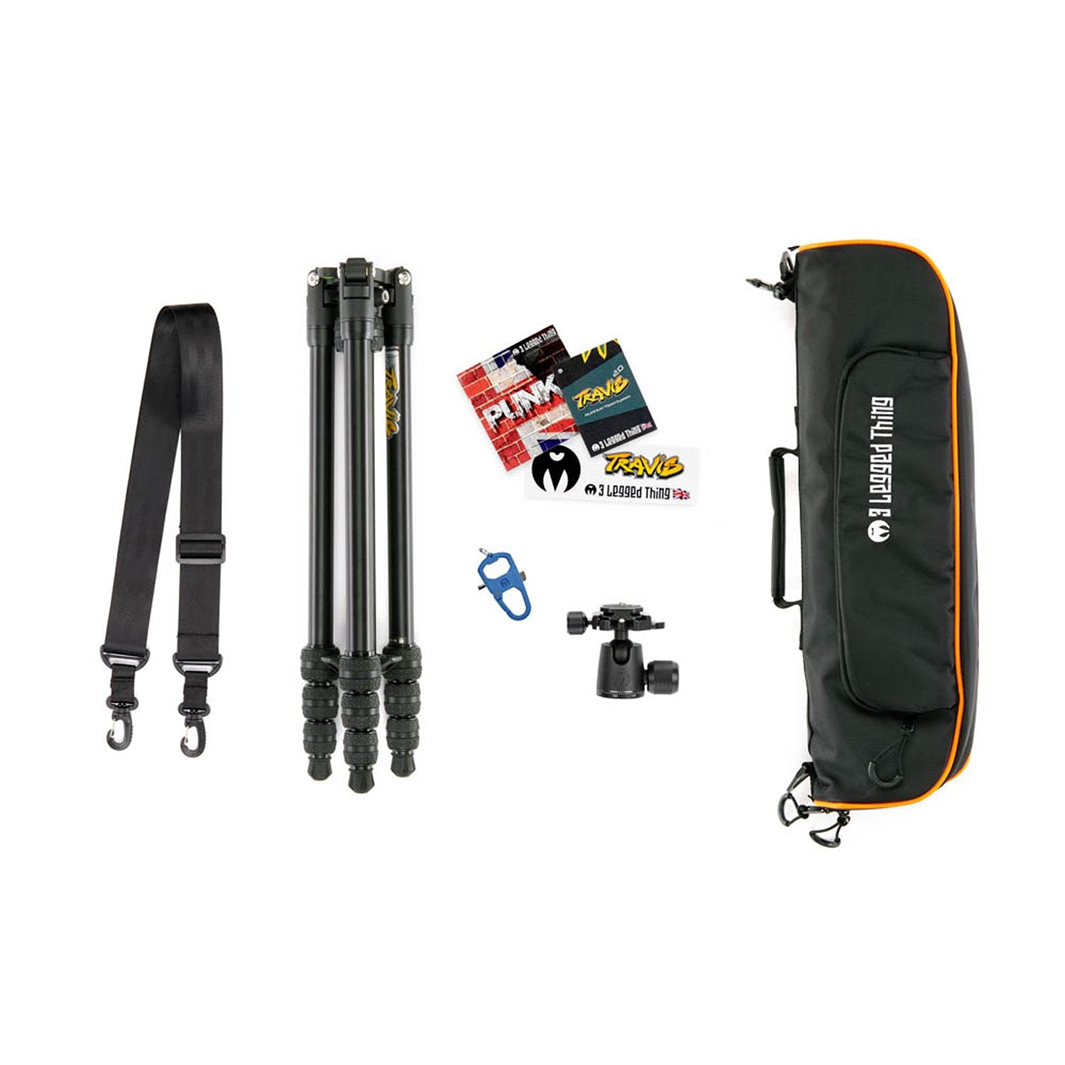 3 Legged Thing Punks Travis 2.0 tripod with AirHed Neo 2.0 Ball Head, durable all-round support for photography and video.