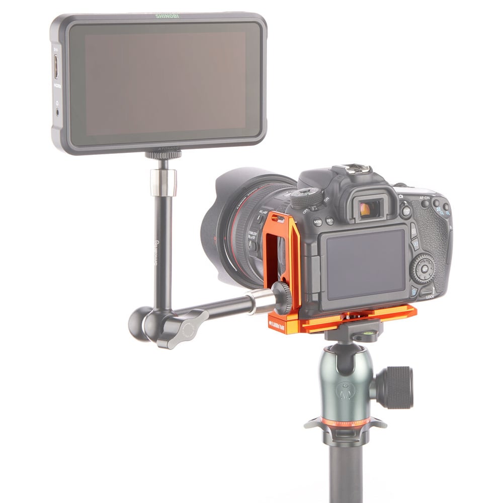 3‑Legged‑Thing QR11 LB 2.0 L‑bracket in copper finish, Arca‑Swiss compatible with dual ¼″ accessory threads