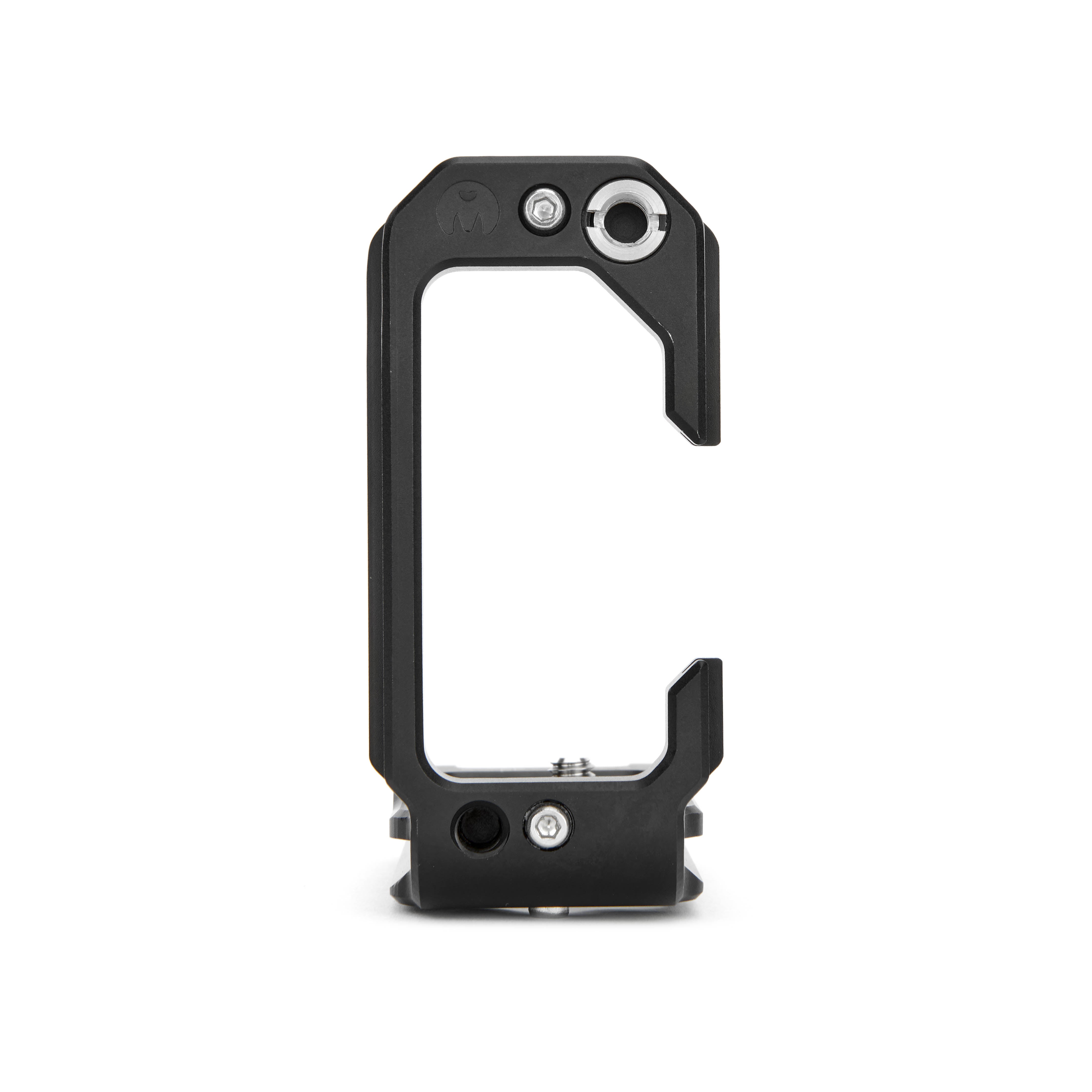 3‑Legged‑Thing Riley QD L‑bracket for R7 in Darkness black, Arca‑Swiss plate with vertical and horizontal camera mounting.