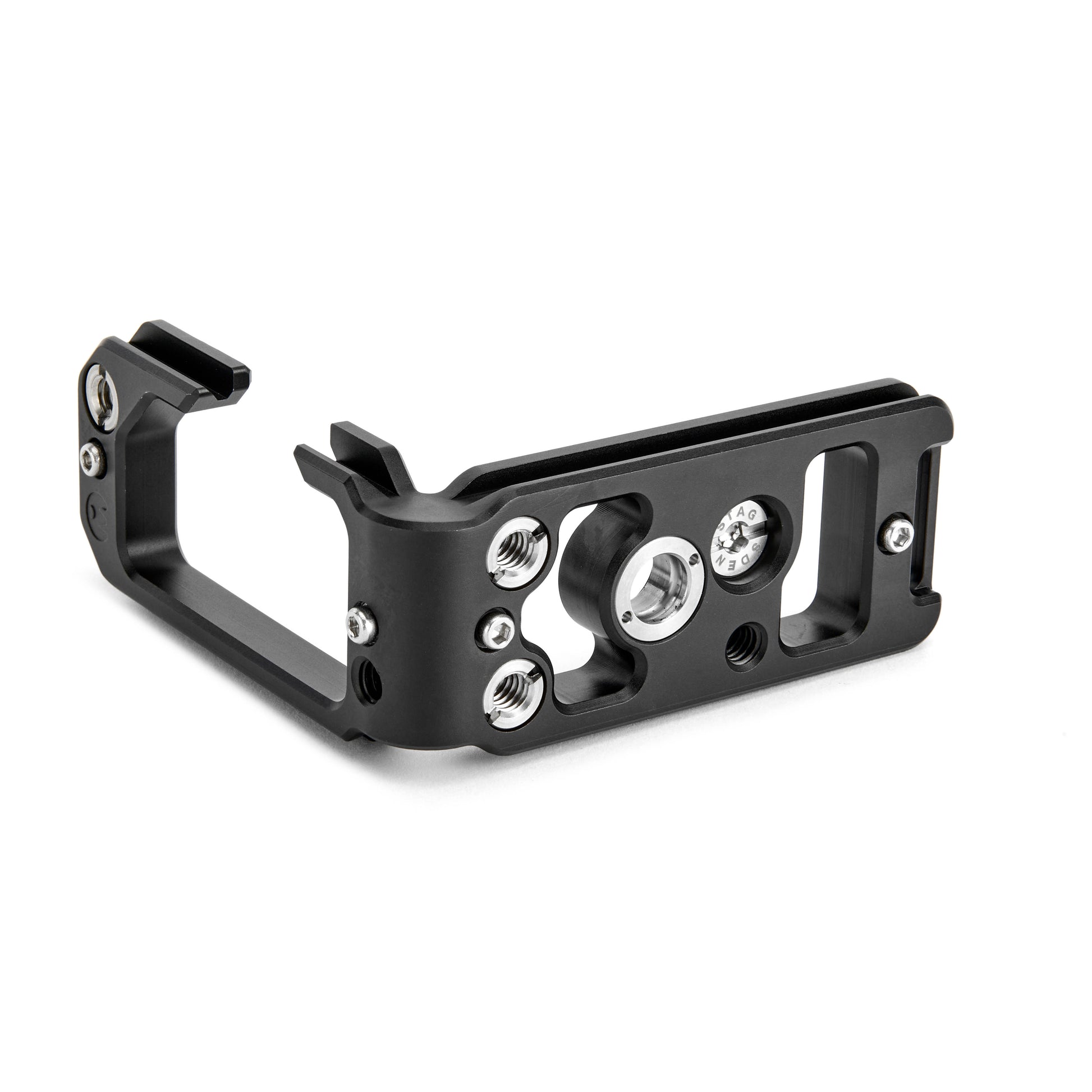 3‑Legged‑Thing Riley QD L‑bracket for R7 in Darkness black, Arca‑Swiss plate with vertical and horizontal camera mounting.