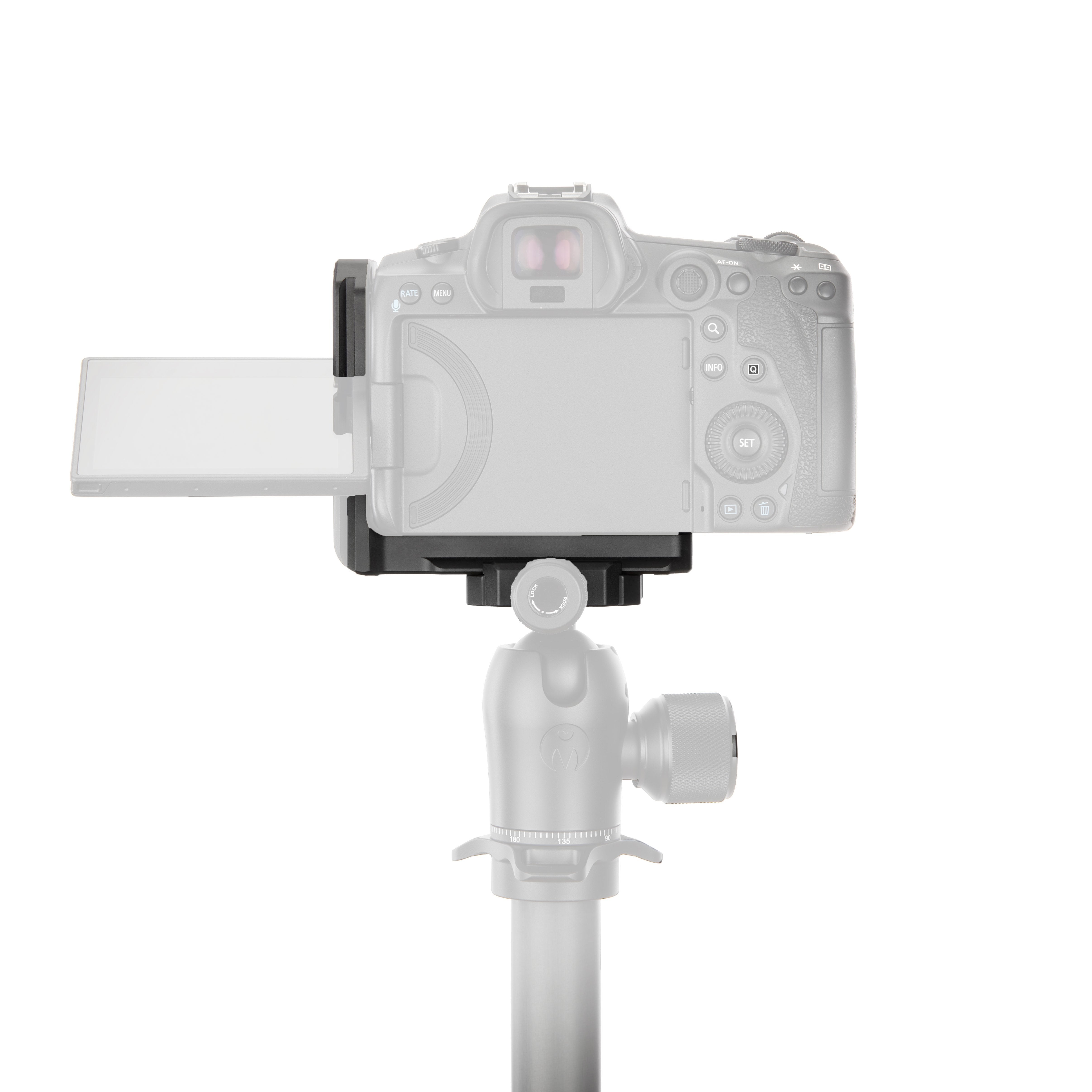 3 Legged Thing Roxie QD L-Bracket for Canon R5, R5C, R6, and R6 II, Arca-Swiss compatible, lightweight aluminium build.