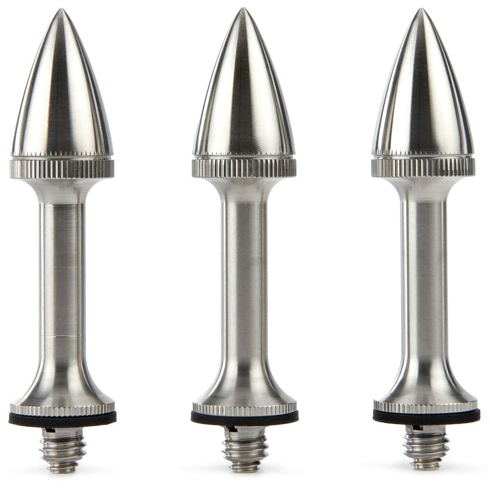 3 Legged Thing Stilettoz Elevated Tripod Feet, 3-pack, designed for enhanced grip and stability on uneven outdoor surfaces.