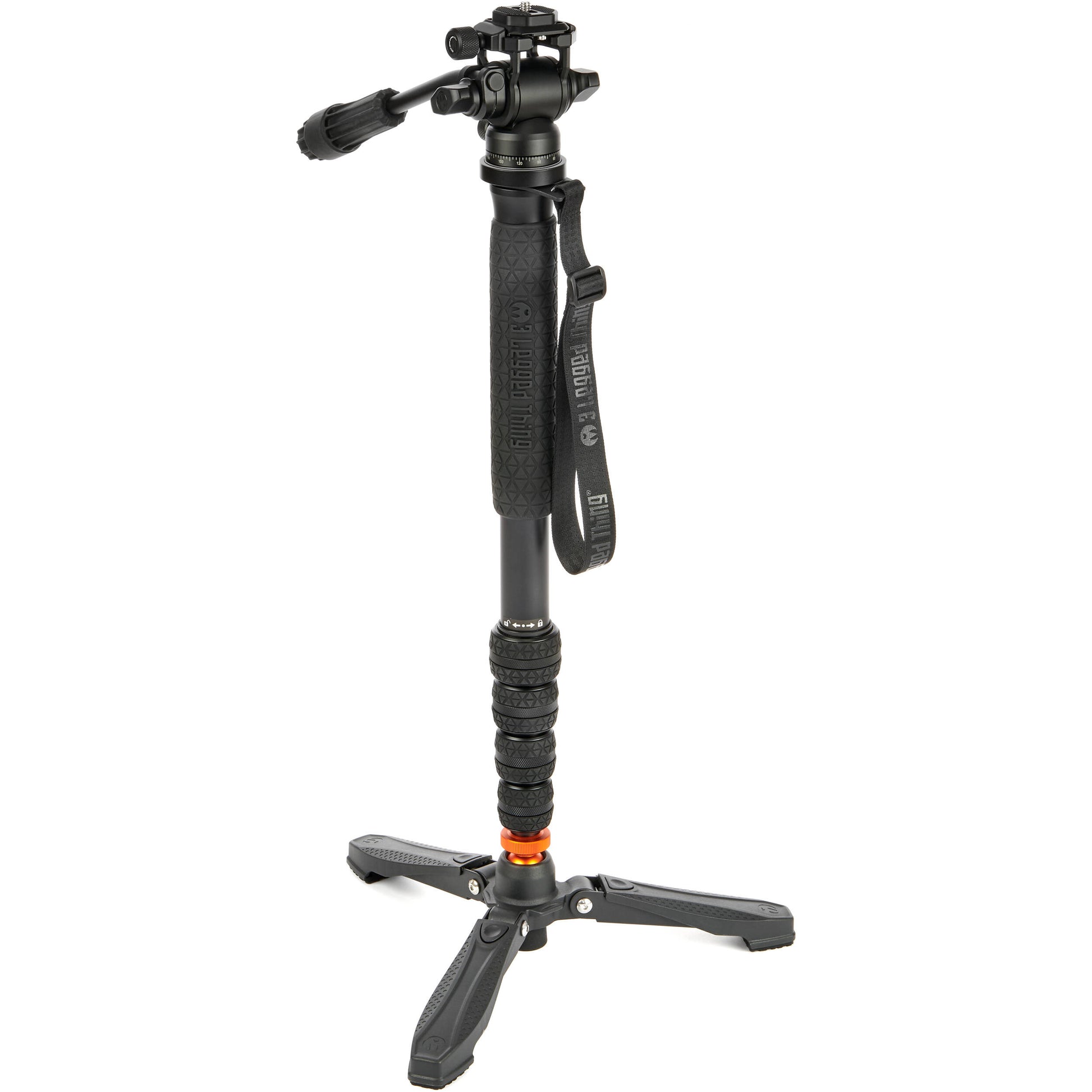 3 Legged Thing Taylor Monopod Superkit (Black) with detachable stabiliser for professional photography and videography.