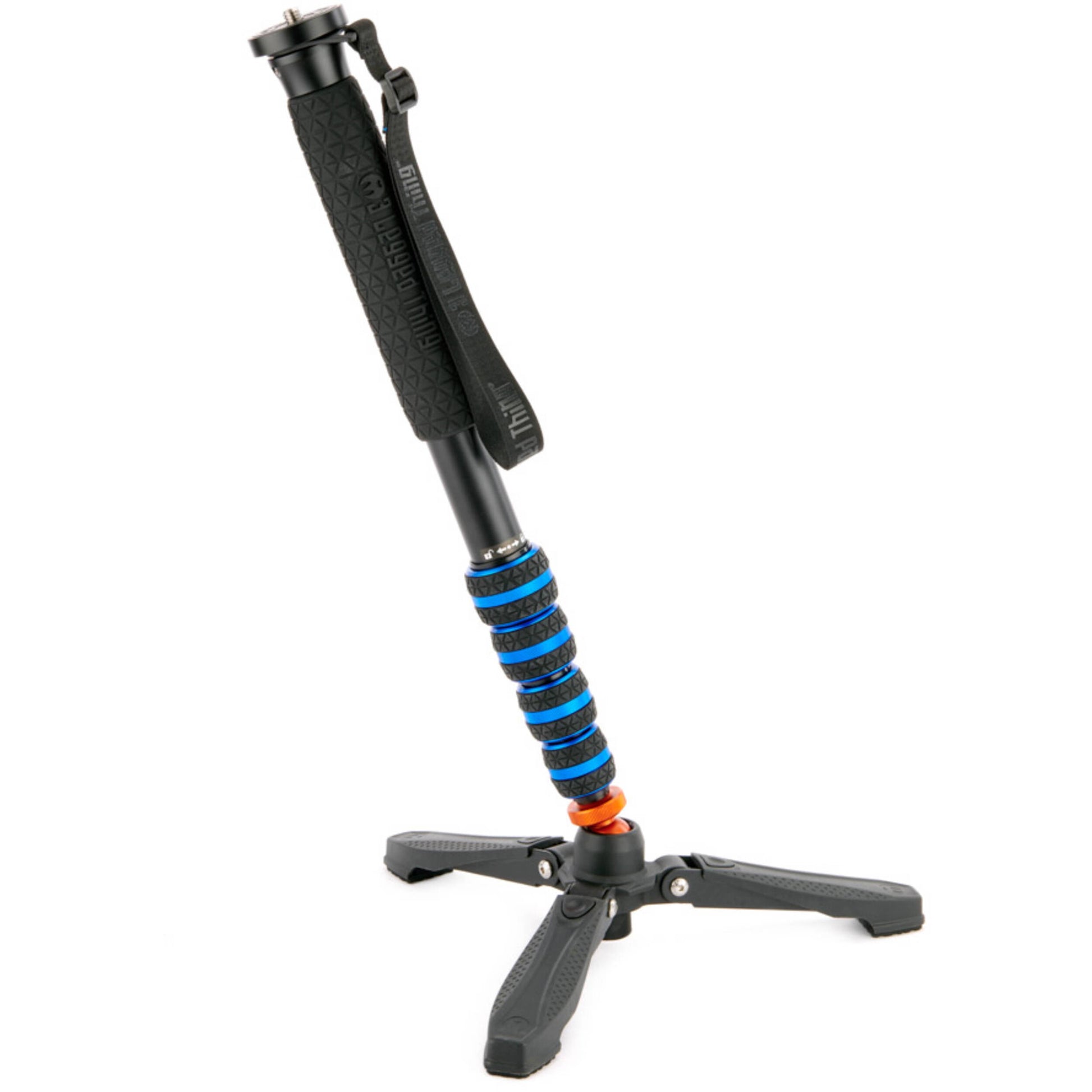 3 Legged Thing Taylor Monopod Superkit (Blue) with detachable stabiliser for professional photo and video setups.
