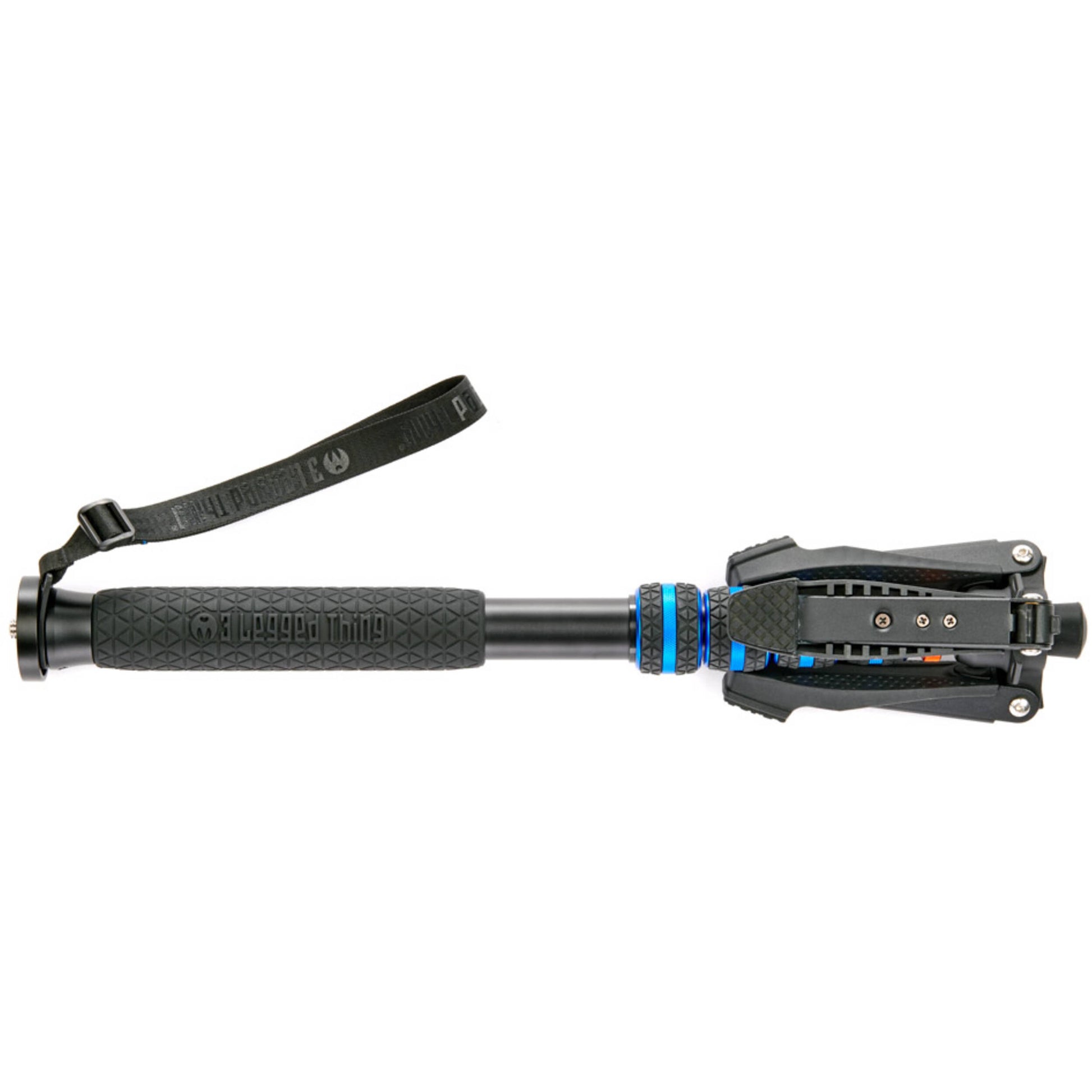 3 Legged Thing Taylor Monopod Superkit (Blue) with detachable stabiliser for professional photo and video setups.