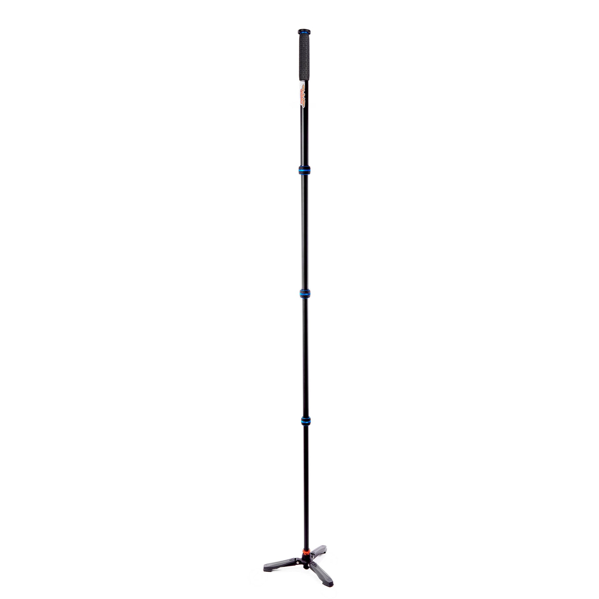 3 Legged Thing Trent Monopod Superkit in blue with interchangeable tripod footwear for professional stability.