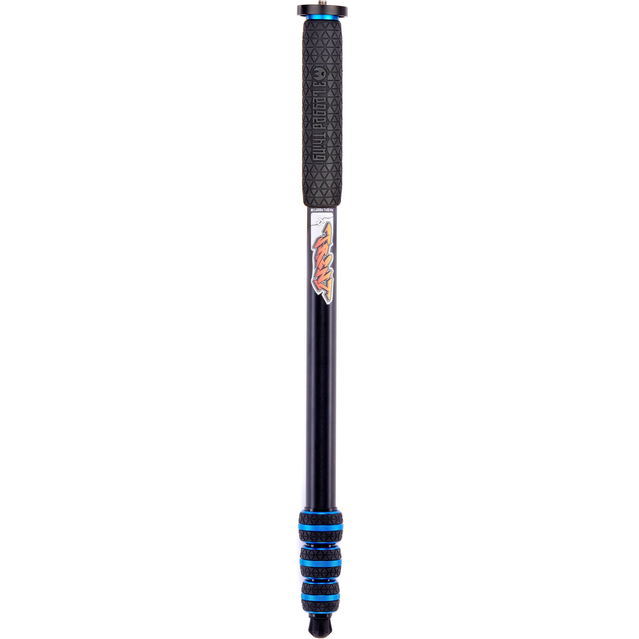 3 Legged Thing Trent Monopod Superkit in blue with interchangeable tripod footwear for professional stability.