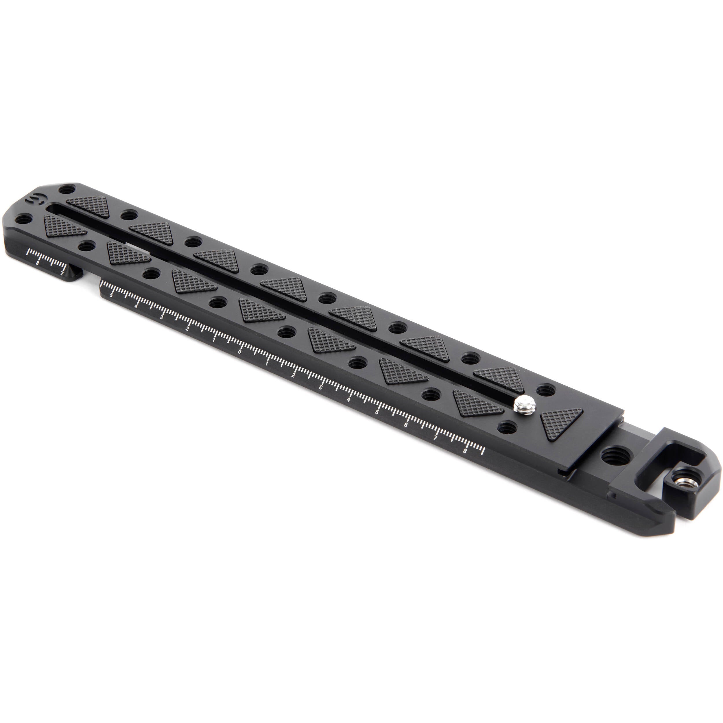 3 Legged Thing 250mm Ultra Plate in darkness finish with multiple mounting points for cameras and accessories.