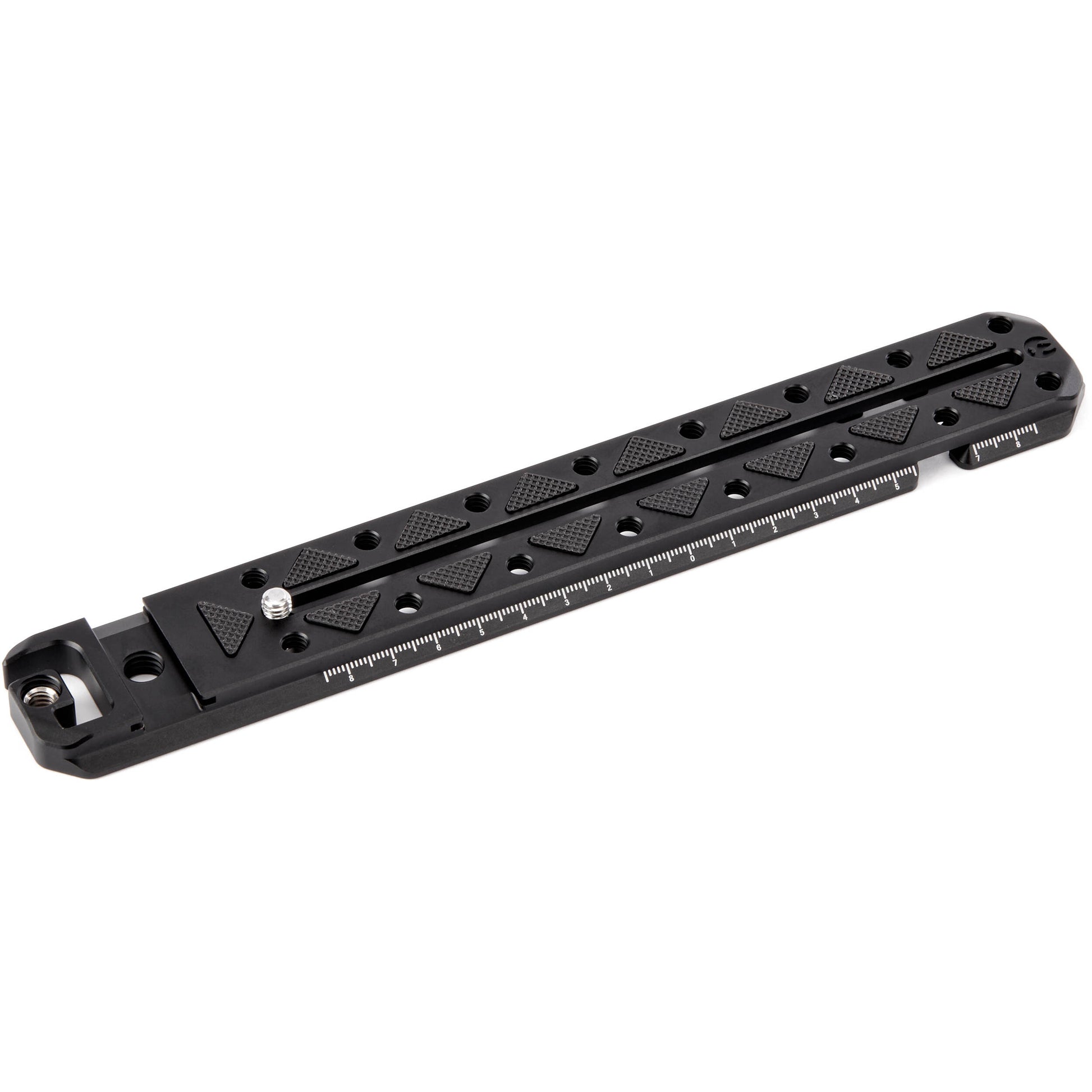 3 Legged Thing 250mm Ultra Plate in darkness finish with multiple mounting points for cameras and accessories.
